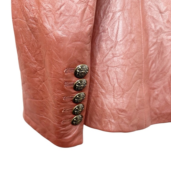 VERONICA BEARD Gaya Leather Dickey Blazer Jacket | 0 Rust $1395 New with Tags - Picture 7 of 16